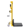 Vista de perfil del Apilador para puesto de trabajo con manivela 80 kg - 1100 mm - plataforma baja