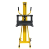 Vista frontal del Apilador para puesto de trabajo con manivela 80 kg - 1100 mm - plataforma media-alta