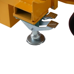 Mesa elevadora eléctrica doble tijera móvil 500kg - zoom en los estabilizadores
