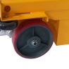 Mesa elevadora eléctrica doble tijera móvil 500kg - zoom en la rueda fija