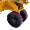 Mesa elevadora eléctrica doble tijera móvil 500kg - zoom en las ruedas giratorias