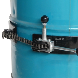Zoom sobre el mecanismo del Apilador volteador de barriles extra bajo 350 kg – elevación 1500 mm