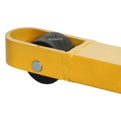 Zoom sobre los rodillos del Apilador volteador de barriles extra bajo 350 kg – elevación 1500 mm