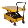 Vista delantera de 3/4 de la mesa elevadora semieléctrica móvil 500kg - plataforma medio-alta