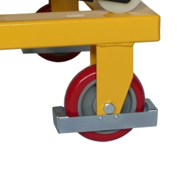 Mesa elevadora manivela 300kg plataforma 1150x750 mm - zoom en la rueda fija