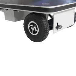 Zoom sobre la rueda motriz del Carro de plataforma motorizado 1280 x 630 mm - 400 kg