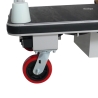 Zoom sobre la rueda giratoria del Carro de plataforma motorizado 1280 x 630 mm - 400 kg