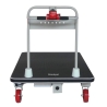 Vista frontal del Carro de plataforma motorizado 1280 x 910 mm - 400 kg