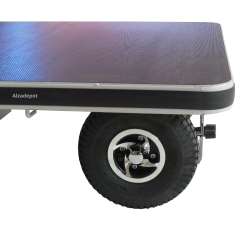 Zoom sobre la rueda motriz del Carro de plataforma motorizado 1280 x 910 mm - 400 kg