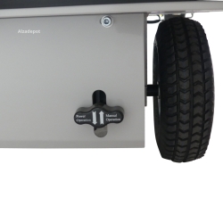 Zoom sobre el botón que activa el modo manual del Carro de plataforma motorizado 1280 x 910 mm - 400 kg