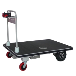 Vista en 3/4 del Carro de plataforma motorizado 1280 x 910 mm - 400 kg