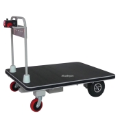 Vista en 3/4 del Carro de plataforma motorizado 1280 x 910 mm - 400 kg