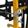 Zoom sobre la manivela del Apilador volteador de barril 450 kg - elevación 1600 mm - Horquillas ajustables