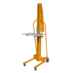 Vista trasera en 3/4 del Apilador para puesto de trabajo con manivela 200 kg - 1500 mm