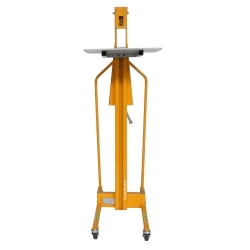 Vista trasera con la plataforma alta del Apilador para puesto de trabajo con manivela 200 kg - 1500 mm