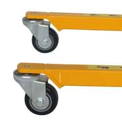 Zoom sobre los rodillos del Apilador para puesto de trabajo con manivela 200 kg - 1500 mm
