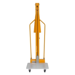Vista trasera con la plataforma baja del Apilador para puesto de trabajo con manivela 200 kg - 1500 mm