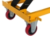 Zoom en las ruedas de la Mesa elevadora manual de nivel constante 400 kg