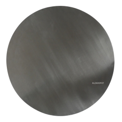 Vista desde abajo de la mesa elevadora giratoria inox con plataforma cerrada