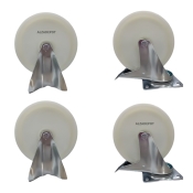 Ista general de las 4 ruedas de nylon para contendor autobasculante