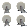 4 ruedas de nylon para contendor autobasculante