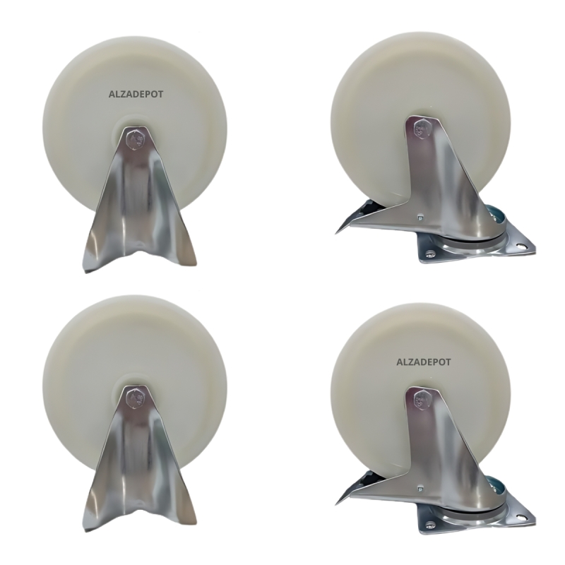 Ista general de las 4 ruedas de nylon para contendor autobasculante
