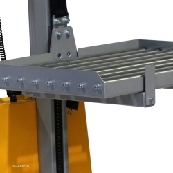 Vista zoom plataforma de rodillos para apilador de puesto de trabajo