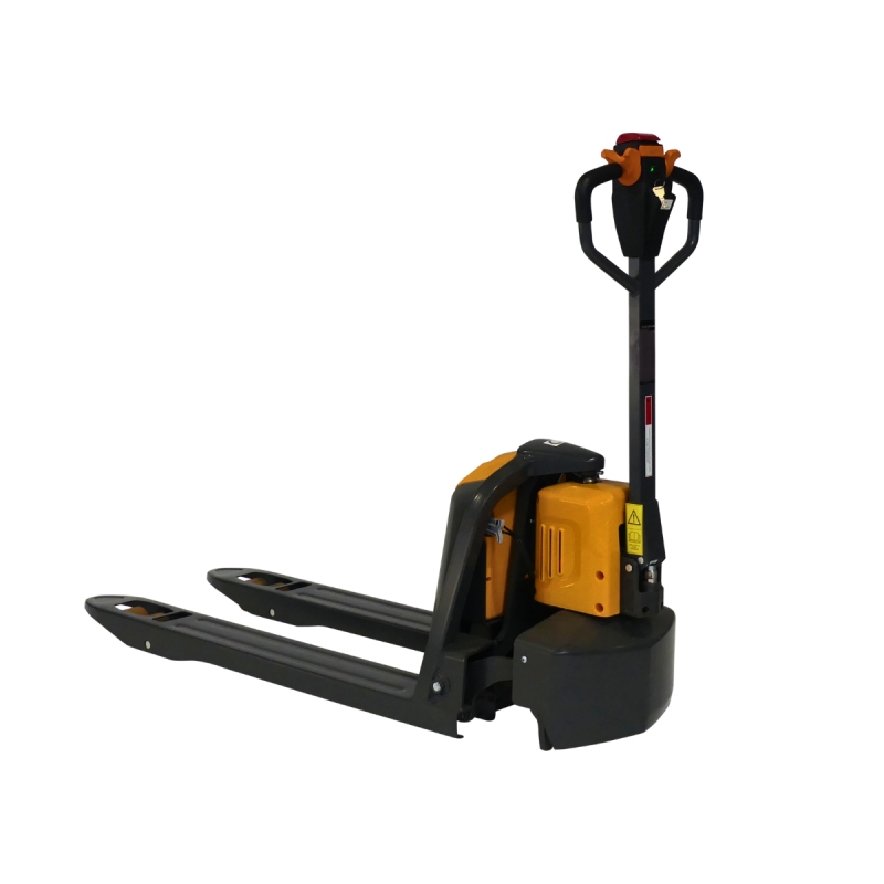 Vista 3/4 transpaleta eléctrica litio 20Ah Extraíble - 1500 kg