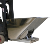 Vista 3/4 Contenedor autobasculante INOX 1100 litros
