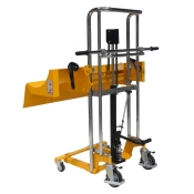 Mini apilador porta-bobinas 400 kg vista trasera