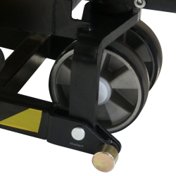 Zoom ruedas motrices - Transpaleta semieléctrica de alta elevación 1000 kg, horquillas de 1500 mm