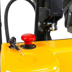 ZOOM botón de parada de emergencia de la transpaleta eléctrica de tijera ancha monocilíndrica 1500 kg