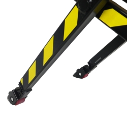 ZOOM rodillos de la transpaleta eléctrica de tijera ancha monocilíndrica 1500 kg