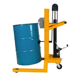 Lateral - Elevador hidráulico para bidones extra bajo 450 kg
