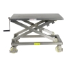 Lateral - Mesa elevadora móvil INOX a manivela - Capacidad 300 kg