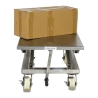 Frontal - Mesa elevadora móvil INOX a manivela - Capacidad 300 kg