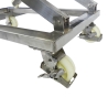 Zoom ruedas 2 - Mesa elevadora móvil INOX a manivela - Capacidad 300 kg