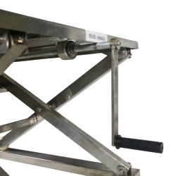 Manubrio - Mesa elevadora móvil INOX a manivela - Capacidad 300 kg