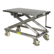 Portada - Mesa elevadora móvil INOX a manivela - Capacidad 300 kg