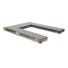 3/4 baja - Mesa elevadora eléctrica INOX en U 1000 kg - Plataforma 1450x1140 mm - 380 Voltios