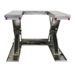 Trasera alta - Mesa elevadora eléctrica INOX en U 1000 kg - Plataforma 1450x1140 mm - 380 Voltios