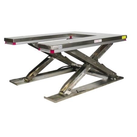 Portada - Mesa elevadora eléctrica INOX en U 1000 kg - Plataforma 1450x1140 mm - 380 Voltios