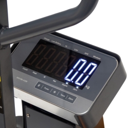 Pantalla -Transpaleta eléctrica pesadora 1500 kg - 30 Ah batería litio
