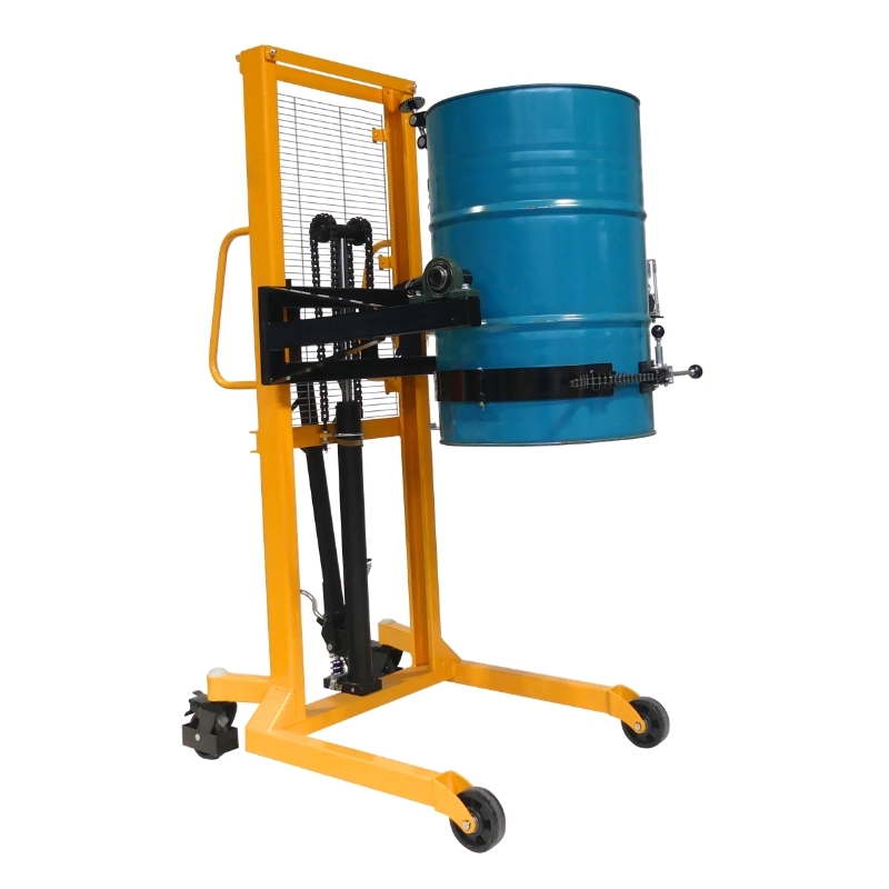 Portada 3/4 bidón - Apilador volteador de barriles 450 kg – elevación 1500 mm