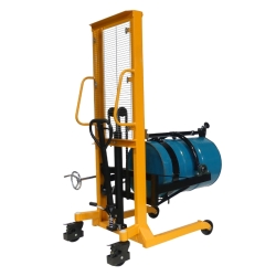 3/4 bidón horizontal - Apilador volteador de barriles 450 kg – elevación 1500 mm