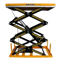 Lateral elevada - Mesa elevadora eléctrica de triple tijera 2000 kg 220V - 1700x1000 elevación 3000 mm
