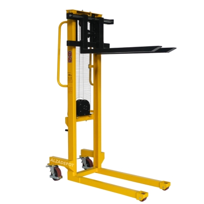 Apilador manivela 500 kg 1.5m horquillas ajustables