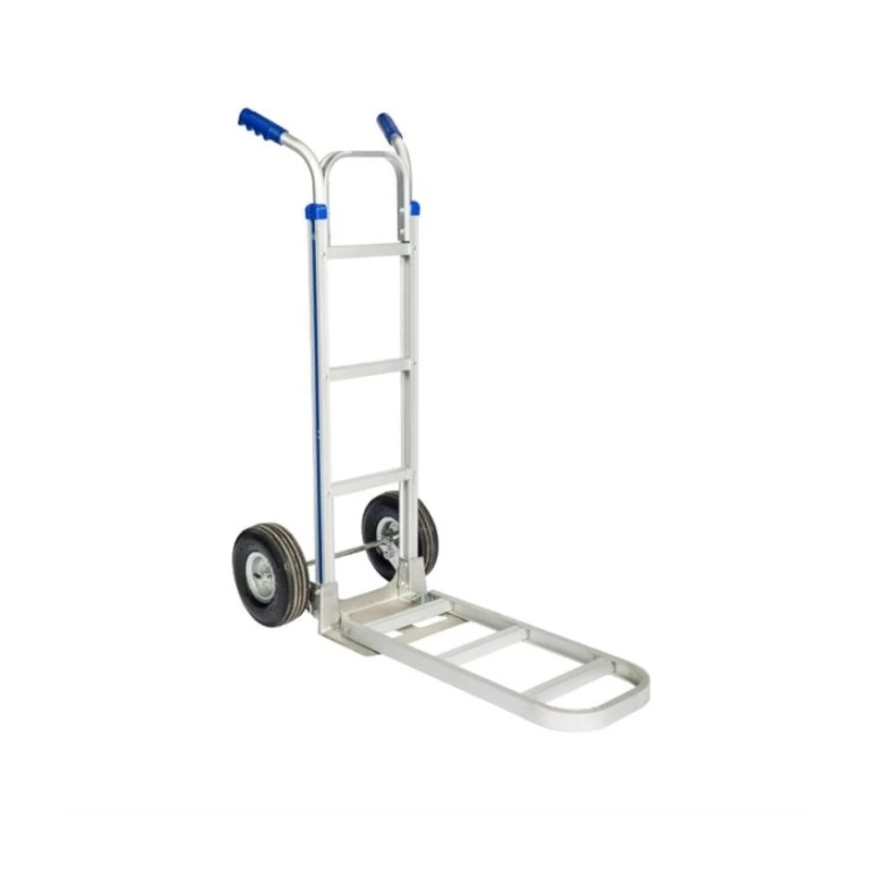 vista desde 3/4 de la carretilla de mano plegable de aluminio 200 kg 